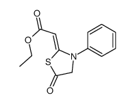 ethyl 2-(5-oxo-3-phenyl-1,3-thiazolidin-2-ylidene)acetate Structure