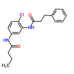 N-{4-Chloro-3-[(3-phenylpropanoyl)amino]phenyl}butanamide结构式