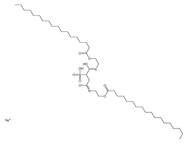 sodium (1,4-dioxo-2-sulphonatobutane-1,4-diyl)bis(iminoethylene) distearate Structure