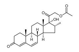 Pregna-4,6-diene-3,20-dione, 21-(acetyloxy)-17-hydroxy-16-methyl-, (16α)- Structure