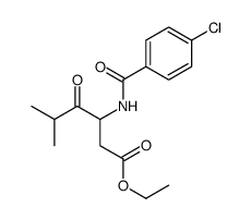 ethyl 3-[(4-chlorobenzoyl)amino]-5-methyl-4-oxohexanoate Structure