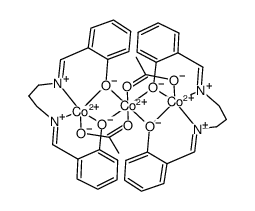 Co3(N,N'-bis(salicylidene)-1,3-propanediaminate)2(OAc)2 Structure