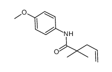 2,2-dimethyl-pent-4-enoic acid (4-methoxy-phenyl)-amide结构式