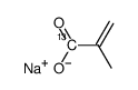sodium <1-13C>methacrylate Structure