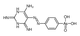 [p-(2,4,6-Triamino-5-pyrimidinylazo)phenyl]arsonic acid结构式