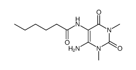 Hexanamide,N-(6-amino-1,2,3,4-tetrahydro-1,3-dimethyl-2,4-dioxo-5-pyrimidinyl)-结构式