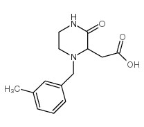 2-[1-(3-甲基苄基)-3-氧代-2-哌嗪]-乙酸结构式