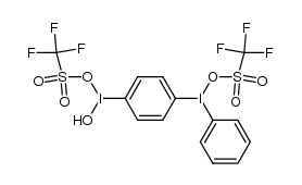 1-[(hydroxy)[(trifluoromethylsulfonyl)oxy]iodo]-4-[(phenyl)[(trifluoromethylsulfonyl)oxy]iodo]benzene结构式