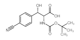 Boc-D-threo-3-(4-cyanophenyl)serine structure