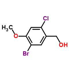 (5-Bromo-2-chloro-4-methoxyphenyl)methanol Structure
