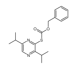 Benzyl S-3,6-diisopropylpyrazin-2-ylthiolcarbonate结构式