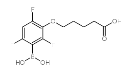 3-(4-羧基丁氧基)-2,4,6-三氟苯硼酸结构式