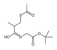 N-(3-乙酰硫基-2-甲基丙酰基)甘氨酸叔丁基酯结构式