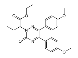 1,2,4-Triazine-2(3H)-acetic acid, 5,6-bis(4-methoxyphenyl)-alpha-ethyl-3-oxo-, ethyl ester结构式