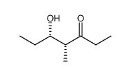 (4R,5S)-(-)-4-methyl 5-hydroxy heptan 3-one Structure