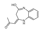 2-(2-oxopropylidene)-1,5-dihydro-1,5-benzodiazepin-4-one结构式