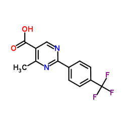 4-Methyl-2-[4-(trifluoromethyl)phenyl]-5-pyrimidinecarboxylic acid结构式