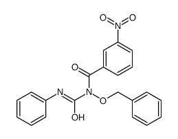 3-nitro-N-(phenylcarbamoyl)-N-phenylmethoxybenzamide结构式