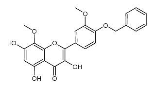 2-(4-benzyloxy-3-methoxy-phenyl)-3,5,7-trihydroxy-8-methoxy-chromen-4-one Structure