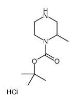 1-N-BOC-2-甲基哌嗪盐酸盐结构式