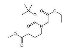 4-[N-Boc-N-(2-乙氧基-2-氧代乙基)氨基]丁酸甲酯结构式