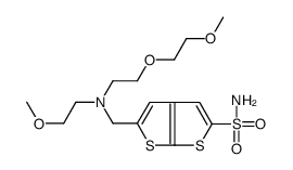 5-(((methoxyethyl)((methoxyethoxy)ethyl)amino)methyl)thieno(2,3-b)thiophene-2-sulfonamide结构式