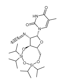 1-(2-azido-2-deoxy-3,5-O-TIPDS-β-D-arabinofuranosyl)thymine Structure