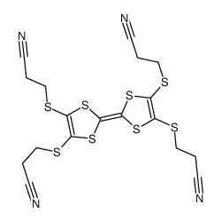 2,3,6,7-Tetrakis(2-cyanoethylthio)tetrathiafulvalene Structure