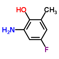 2-氨基-4-氟-6-甲基苯酚结构式