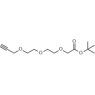 2-(2-(2-丙-2-炔-1-氧基)乙氧基)乙酸叔丁酯结构式
