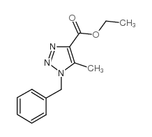 1-苄基-5-甲基-1H-1,2,3-噻唑-4-羧酸乙酯结构式