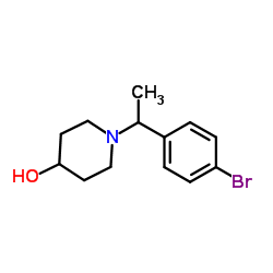 1-[1-(4-Bromophenyl)ethyl]-4-piperidinol结构式