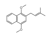 1,4-dimethoxy-2-(3-methyl-2-butenyl)-naphthalene结构式