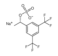 sodium (S)-1-[3,5-bis(trifluoromethyl)phenyl]ethyl sulfate结构式