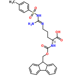 R-N-芴甲氧羰基-甲苯磺酰基-精氨酸结构式