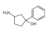 3-amino-1-phenylcyclopentan-1-ol结构式