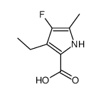 3-ethyl-4-fluoro-5-methyl-1H-pyrrole-2-carboxylic acid结构式