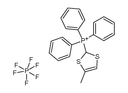 hexafluorophosphate de 4-methyl-1,3-dithiolium-2-triphenylphosphonium结构式