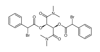 O,O'-di(α-bromo-α-phenylacetyl)-N,N,N',N'-tetramethyl-L-tartaric diamide Structure