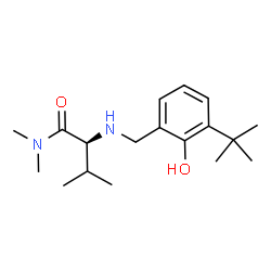 (S)-2-((3-(叔-丁基)-2-羟基苄基)氨基)-N,N ,3-三甲基丁酰胺结构式