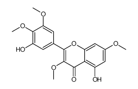 3ʼ,5-dihydroxy-3,4ʼ,5ʼ,7-tetramethoxyflavone结构式