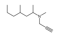 N,4-dimethyl-N-prop-2-ynylheptan-2-amine结构式