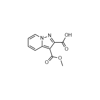 3-(甲氧基羰基)吡唑并[1,5-a]吡啶-2-羧酸结构式