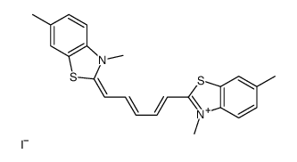 (2E)-2-[(2E,4E)-5-(3,6-dimethyl-1,3-benzothiazol-3-ium-2-yl)penta-2,4-dienylidene]-3,6-dimethyl-1,3-benzothiazole,iodide Structure