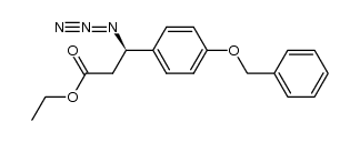 (R)-ethyl 3-azido-3-(4-(benzyloxy)phenyl)propanoate结构式