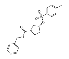 (S)-3-(Toluene-4-sulfonyloxy)-pyrrolidine-1-carboxylic acid benzyl ester Structure