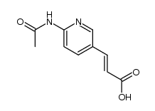 (E)-3-(6-acetylamino-pyridin-3-yl)acrylic acid结构式