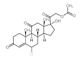 Pregn-4-ene-3,11,20-trione,6a-chloro-17,21-dihydroxy-,21-acetate (7CI,8CI) structure
