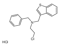 N-(1-benzothiophen-3-ylmethyl)-N-benzyl-2-chloroethanamine,hydrochloride结构式