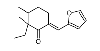 2-Ethyl-6-furfurylidene-2,3-dimethylcyclohexanone结构式